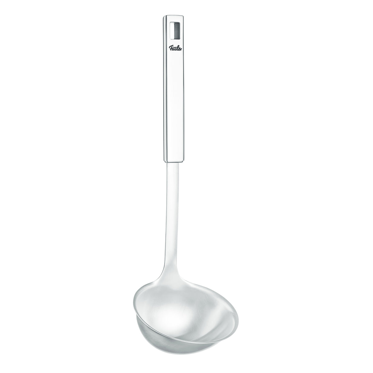 Fissler Original-Profi Collection® Soup Ladle in 18/10 Stainless Steel, with a deep round bowl and long handle - Made in Germany.