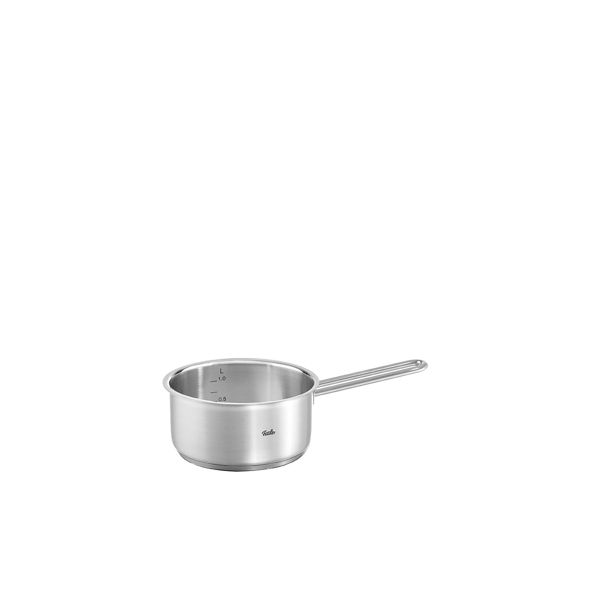 The Fissler Viseo® Stielkasserolle ohne Deckel exemplifies our heritage of German engineering since 1845. Expertly crafted from premium stainless steel with a timeless, durable design, this saucepan features an ergonomic long handle and precise internal measurement markings for effortless cooking. Set against a plain white background, its advanced Superthermic Boden ensures optimal and even heat distribution—delivering consistently outstanding results in every kitchen.