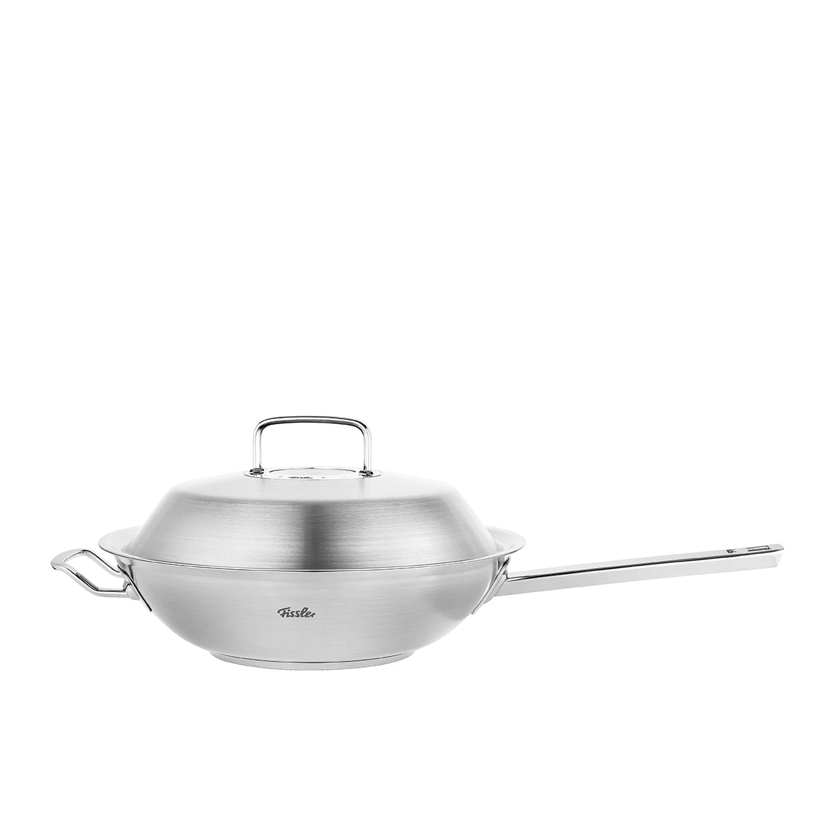 Fissler Original-Profi Collection® Wok 30cm, Stainless Steel, Metal Lid, Long Handle - Innovative Quality "Made in Germany".