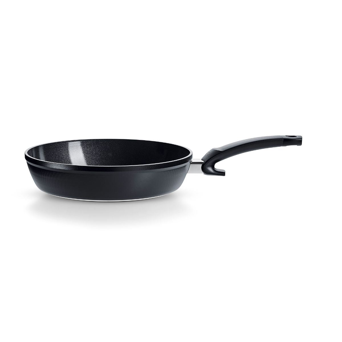 Fissler Ceratal® Comfort Frying Pan in Orbit Black with ceramic, PTFE-free coating and ergonomic handle reflects German engineering.