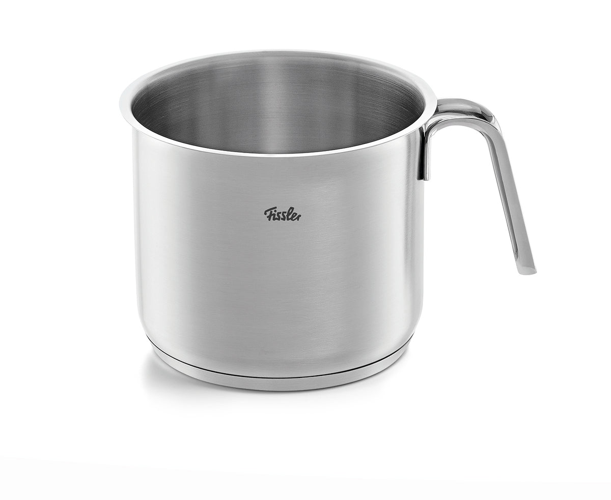 Fissler Sveto Milchtopf 14cm, 1,5l-Premium-Edelstahl, ergonomischer Griff, Logo vorne; moderner, präziser Induktions-Milchtopf.
