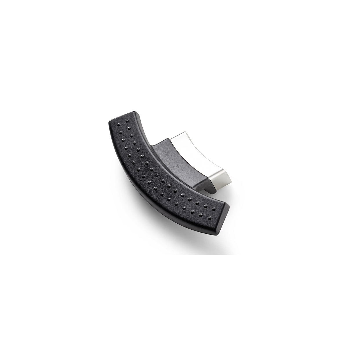 Fissler Magic Line side handle with flame guard, for 20 cm pots, black with silver accents on a white background.