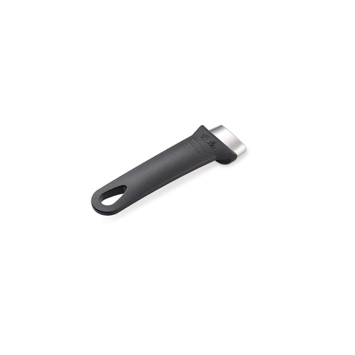 Fissler Intensa® Kasserollenstiel schwarz, schwarz und silber mit Aufhängeloch - deutsche Präzisionsarbeit für dauerhafte Küchenleistung.