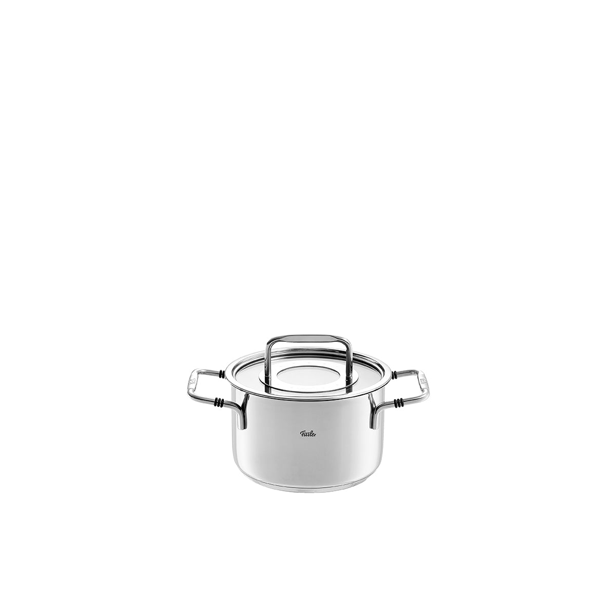 Fissler Bonn Premium stainless steel Cooking Pot with side handles, Glass Lid and super-thermic base. Made in Germany.