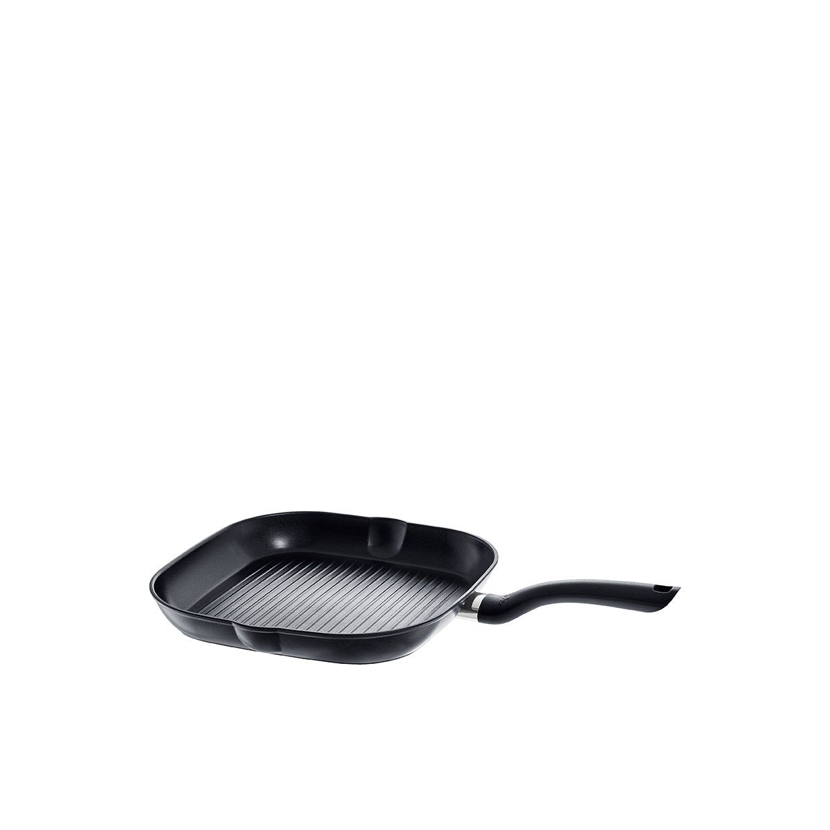 Fissler Cenit® Grill Pan, 28 cm, square, black with ridges, ergonomic handle, Non-Stick Coating, suitable for induction.