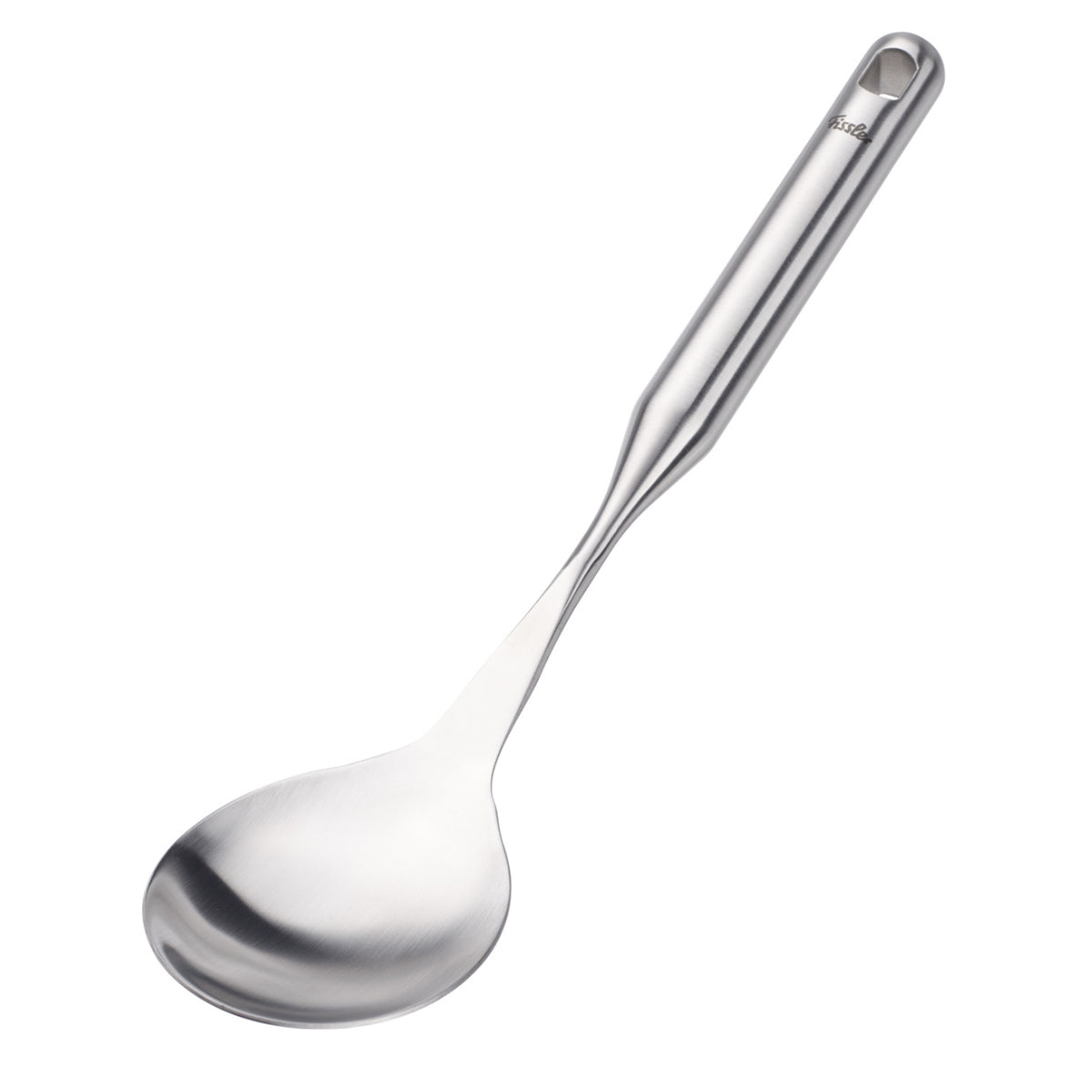 Der Fissler Essential® Servierlöffel aus Edelstahl hat eine tiefe Schale und einen ergonomischen Griff - zeitlos, langlebig, Made in Germany.
